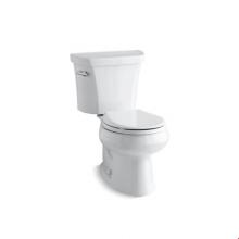 Kohler 3997-UT-0 - Wellworth® Two-piece round-front 1.28 gpf toilet with tank cover locks and insulated tank