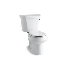 Kohler 3997-RZ-0 - Wellworth® Two-piece round-front 1.28 gpf toilet with right-hand trip lever, tank cover locks