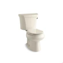 Kohler 3997-RZ-47 - Wellworth® Two-piece round-front 1.28 gpf toilet with right-hand trip lever, tank cover locks