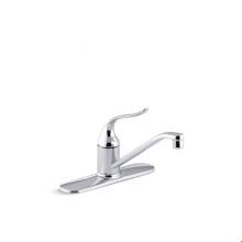 Kohler P15171-F-CP - Coralais® single-handle kitchen sink faucet with escutcheon and 8 1/2'' swing spout