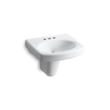 Kohler 2035-4-0 - Pinoir® 22'' oval wall-mount bathroom sink with glazed underside