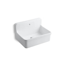 Kohler 12781-0 - Gilford™ 30'' x 22'' bracket-mount scrub-up/plaster sink with single faucet
