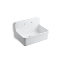 Kohler 12787-0 - Gilford™ 30'' x 22'' bracket-mount scrub-up/plaster sink with 8''