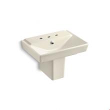 Kohler 5150-8-47 - Rêve® 23'' semi-pedestal bathroom sink with 8'' widespread faucet ho