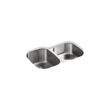 Kohler 3150-NA - Undertone® 31'' undermount double-bowl kitchen sink