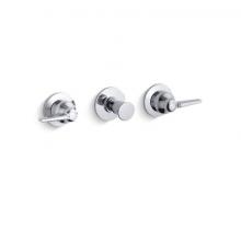 Kohler T7751-4-CP - Triton® Wall-mount valve trim with push button diverter and lever handles, requires valve