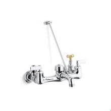 Kohler 8908-CP - Kinlock™ Double lever handle service sink faucet with top-mounted wall brace and loose-key stops