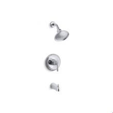 Kohler TS395-4S-CP - Devonshire® Rite-Temp® bath and shower trim with slip-fit spout and 2.5 gpm showerhead