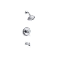 Kohler TS395-4S-CP - Devonshire® Rite-Temp® bath and shower trim with slip-fit spout and 2.5 gpm showerhead