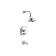 Kohler T16233-3-CP - Margaux® Rite-Temp(R) pressure-balancing bath and shower faucet trim with push-button diverte