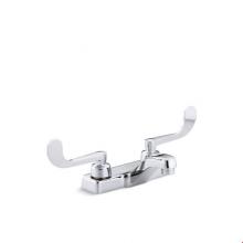Kohler 7404-5N-CP - Triton® 0.5 gpm centerset commercial bathroom sink faucet with wristblade lever handles, drai