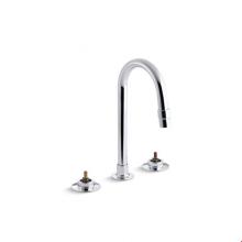 Kohler 7303-KN-CP - Triton® widespread commercial bathroom sink base faucet with rigid connections and gooseneck