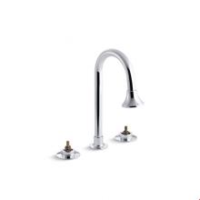 Kohler 7303-KC-CP - Triton® Widespread commercial bathroom sink faucet with gooseneck spout with rosespray and ri