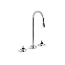 Kohler 7304-K-CP - Triton® Widespread commercial bathroom sink faucet with flexible connections and gooseneck sp