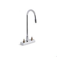 Kohler 7305-KNE-CP - Triton® 0.5 gpm centerset commercial bathroom sink base faucet with gooseneck spout and vanda