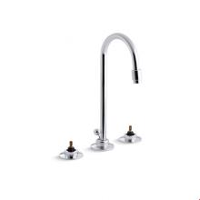 Kohler 7435-KN-CP - Triton® 0.5 gpm widespread commercial bathroom sink base faucet with gooseneck spout and pop-