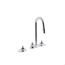 Kohler 7465-KN-CP - Triton® 0.5 gpm widespread bathroom sink base faucet with pop-up drain and gooseneck spout, r