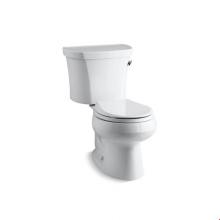 Kohler 3947-RZ-0 - Wellworth® Two-piece round-front 1.28 gpf toilet with right-hand trip lever, tank cover locks