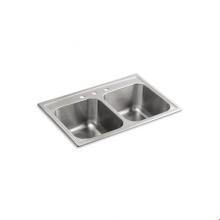 Kohler 3847-3-NA - Toccata™ 33'' x 22'' x 9-1/4'' top-mount double-equal kitchen sink