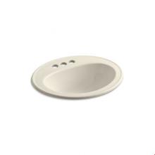 Kohler 2196-4-47 - Pennington® Drop-in bathroom sink with centerset faucet holes