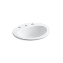 Kohler 2196-8-0 - Pennington® 20-1/4'' oval drop-in bathroom sink