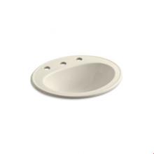 Kohler 2196-8-47 - Pennington® Drop-in bathroom sink with 8'' widespread faucet holes