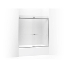 Kohler 706006-D3-SH - Levity® Sliding bath door, 59-3/4'' H x 56-5/8 - 59-5/8'' W, with 1/4&apo