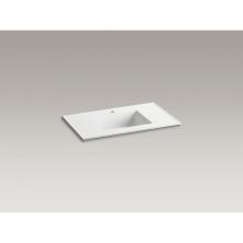 Kohler 2781-1-G81 - Ceramic/Impressions® 37'' rectangular vanity-top bathroom sink with single faucet h