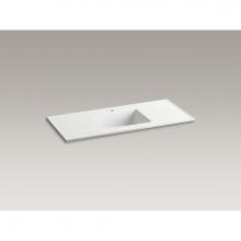 Kohler 2783-1-G81 - Ceramic/Impressions® 49'' rectangular vanity-top bathroom sink with single faucet h