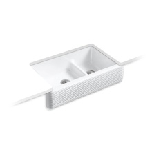 Kohler 6349-0 - Whitehaven® Hayridge® Smart Divide® 35-11/16'' undermount double-bowl far