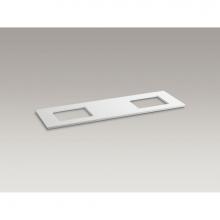 Kohler 5462-S33 - Solid/Expressions® 73'' vanity-top with double Verticyl® rectangular cutout