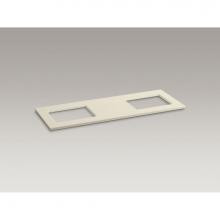 Kohler 5461-S34 - Solid/Expressions® 61'' vanity-top with double Verticyl® rectangular cutout