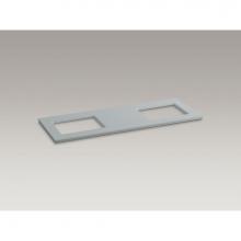 Kohler 5461-S36 - Solid/Expressions® 61'' vanity-top with double Verticyl® rectangular cutout