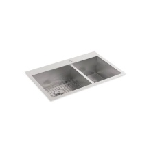 Kohler 3823-1-NA - Vault™ 33'' top-/undermount double-bowl kitchen sink
