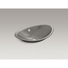 Kohler 5403-P5-K4 - Iron Plains® Oval Wading Pool® Vessel bathroom sink with Iron Black painted underside