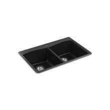 Kohler 8185-1-CM1 - Kennon® 33'' top-/undermount double-bowl kitchen sink