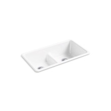 Kohler 5312-0 - Iron/Tones® Smart Divide® 33'' top-/undermount double-bowl kitchen sink