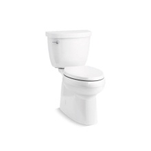 Kohler 5310-0 - Cimarron® Two-piece elongated 1.28 gpf chair height toilet
