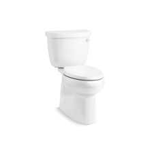Kohler 5310-RA-0 - Cimarron® Two-piece elongated toilet with skirted trapway, 1.28 gpf