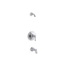 Kohler TLS13492-4-CP - Kelston® Rite-Temp(R) bath and shower valve trim with lever handle and spout, less showerhead