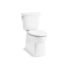 Kohler 3814-0 - Corbelle® Two-piece elongated toilet with skirted trapway, 1.28 gpf