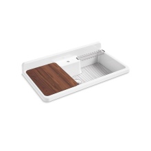 Kohler 21103-1HW-0 - Farmstead® 45'' top-/wall-mount single-bowl workstation farmhouse kitchen sink