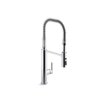 Kohler 24982-CP - Purist® Semi-professional kitchen sink faucet with three-function sprayhead