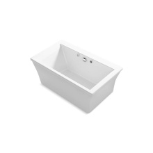 Kohler 24019-GHW-0 - Stargaze® 60'' x 34'' freestanding Heated BubbleMassage™ air bath with