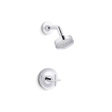 Kohler TS14422-3G-CP - Purist® Rite-Temp® shower trim kit with cross handle, 1.75 gpm