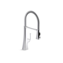 Kohler 22061-CP - Graze® Semi-professional kitchen sink faucet with three-function sprayhead