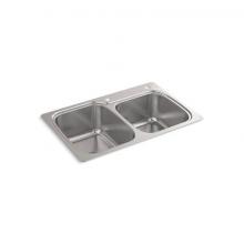 Kohler 75791-2PC-NA - All-In-One 33'' top-/undermount double-bowl kitchen sink