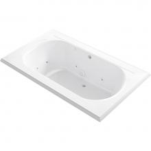Kohler 1418-JHE-0 - Memoirs® 72'' x 42'' drop-in whirlpool bath with center rear drain