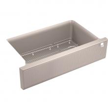 Kohler 25788-CM3 - Cairn® 34'' undermount single-bowl farmhouse kitchen sink with fluted design