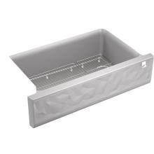 Kohler 29825-CM4 - Cairn® 34'' undermount single-bowl farmhouse kitchen sink with faceted design